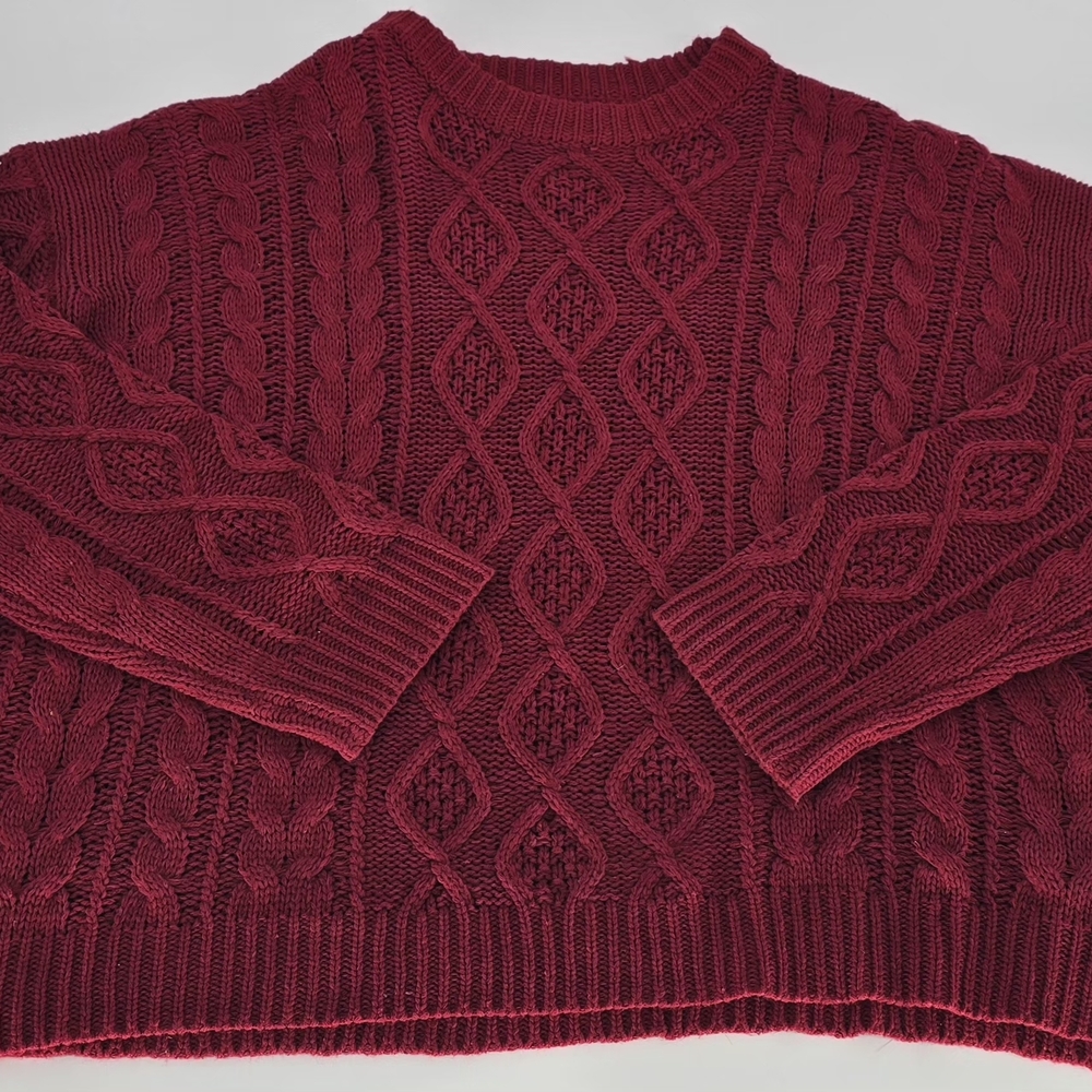 Simply Couture Red Cable Knit Sweater | Women’s Size 1XL | NWT